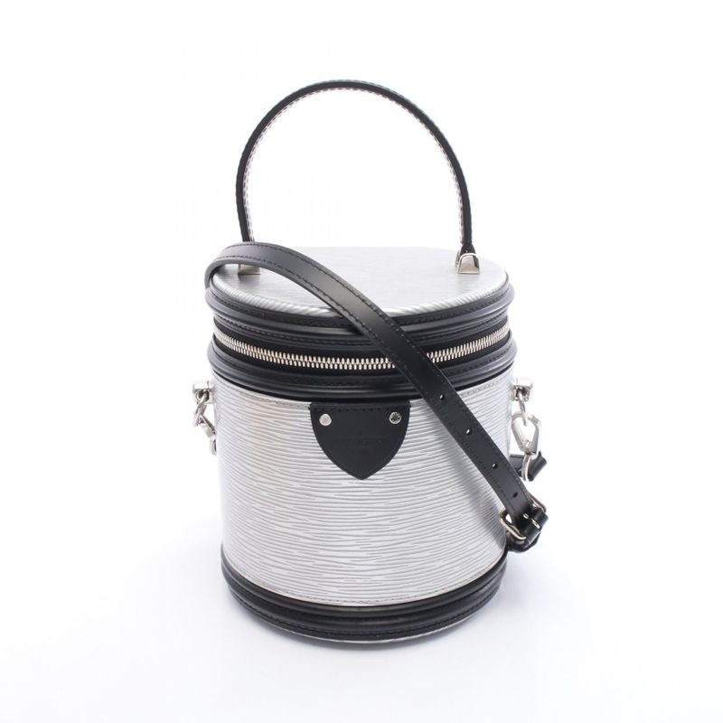 Louis Vuitton Cannes Epi Silver Noir Black Leather