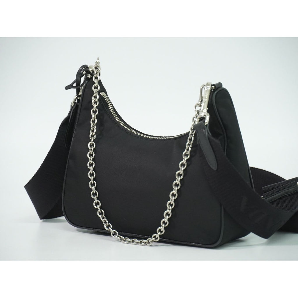 Prada Re Edition 2-Way Shoulder Bag Pochette Nylon Black — view 2