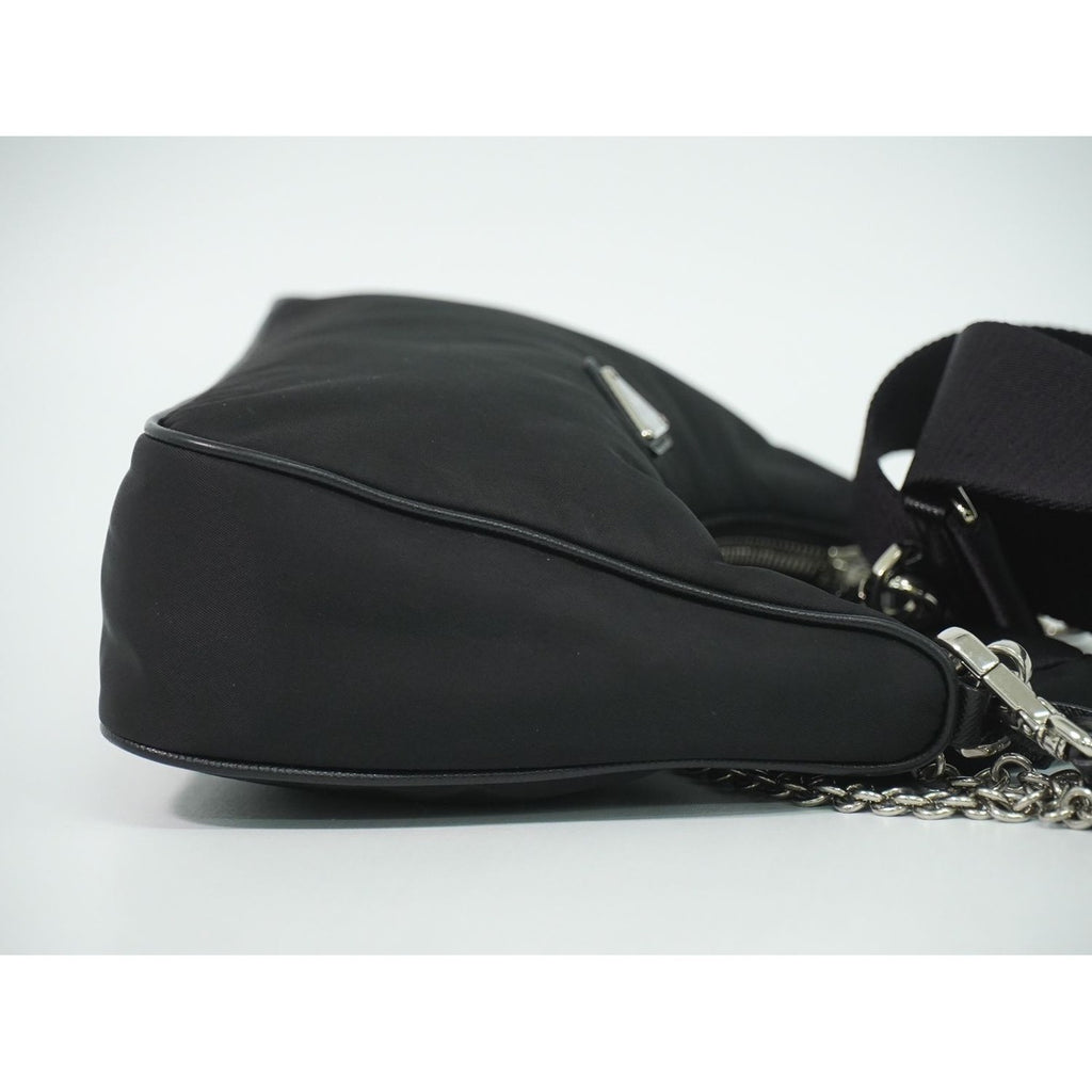 Prada Re Edition 2-Way Shoulder Bag Pochette Nylon Black — view 5