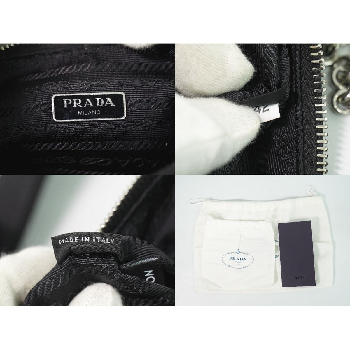 Prada Re Edition 2-Way Shoulder Bag Pochette Nylon Black — view 9