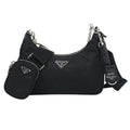 Prada Re Edition 2-Way Shoulder Bag Pochette Nylon Black
