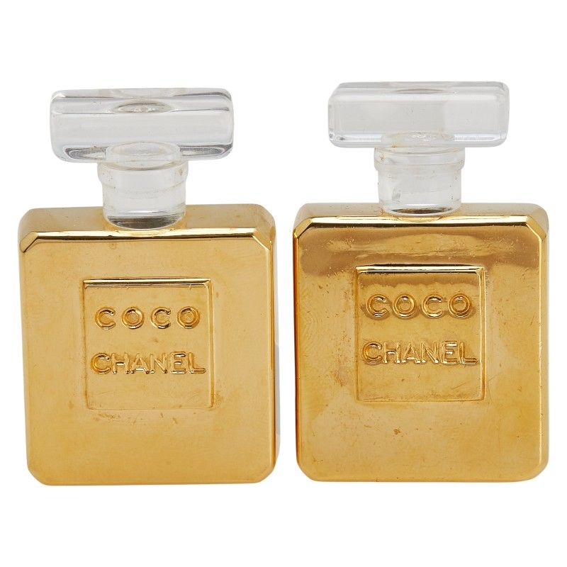 Chanel Perfume Bottle Gold Clear Plated Plastic — view 3
