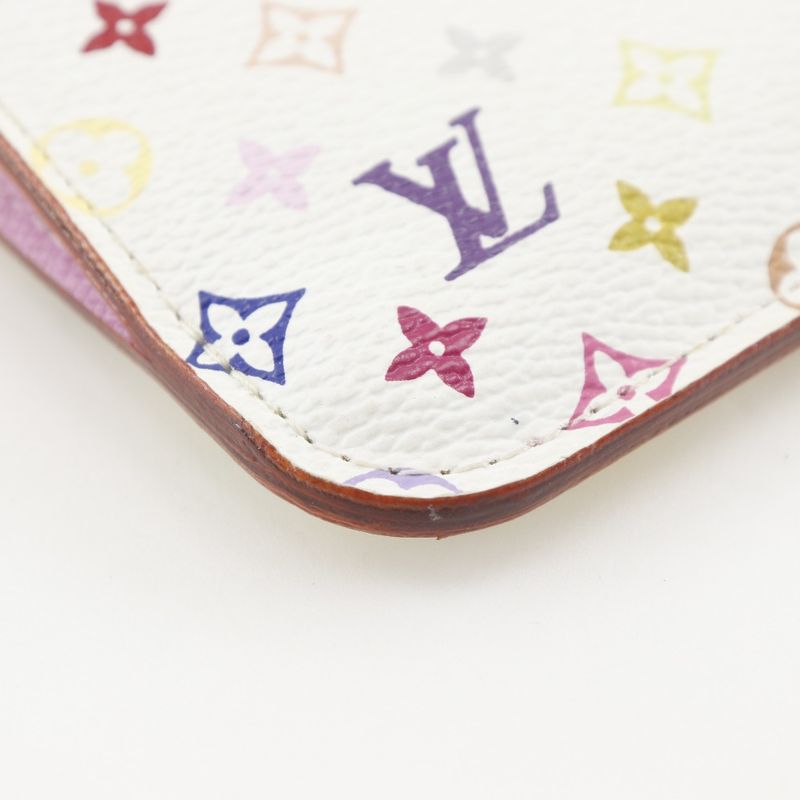 Louis Vuitton Pochette Cles Monogram Multicolor White Ca4019 Coin — view 4