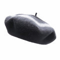 Dior Beret Hat Virgin Wool Felt Gradient Color Cap Hat Black Gray Loafer