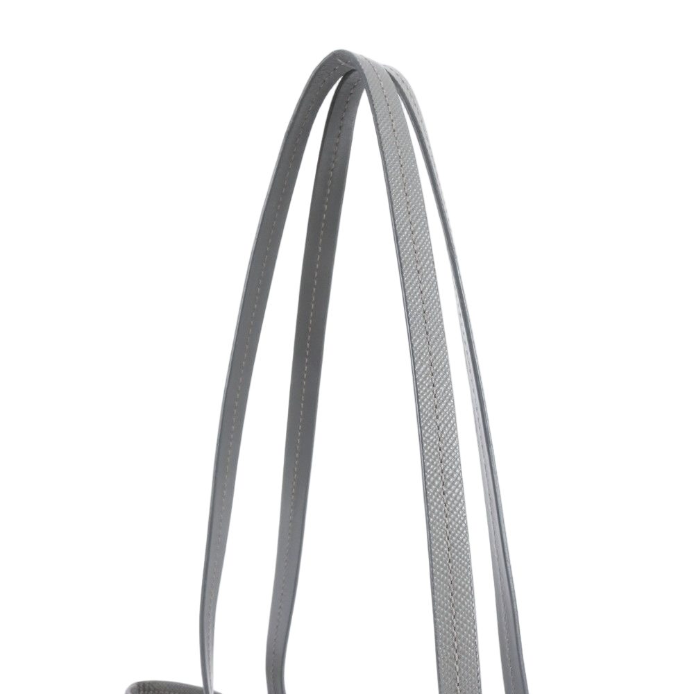 Prada Saffiano Leather Triangle Logo Tote Shoulder — view 2