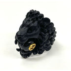 Gucci Michele Lionhead Interlocking G Logo Ring No 13 Metal Black — view 2