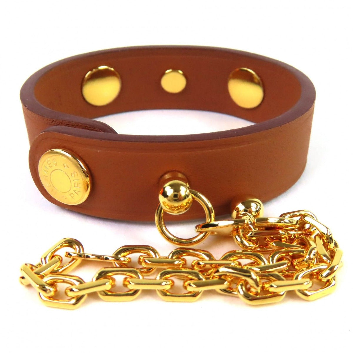 Hermes Rival V-swift Gold Button Glove Holder — view 5