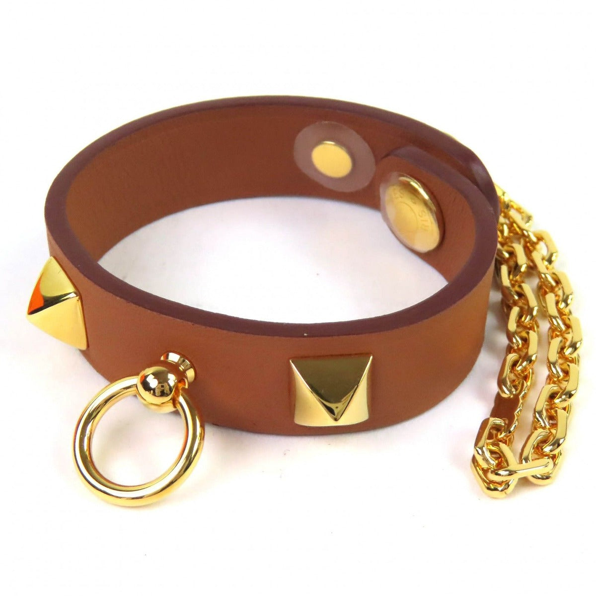 Hermes Rival V-swift Gold Button Glove Holder