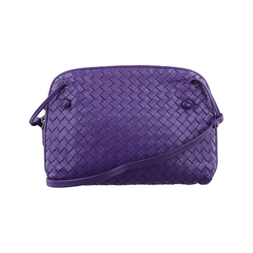 Bottega Veneta Nodini Intrecciato Purple Lambskin Messenger