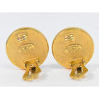 Chanel Logo Faux Pearl Earrings GP Gold Plated White Accessories — view 4