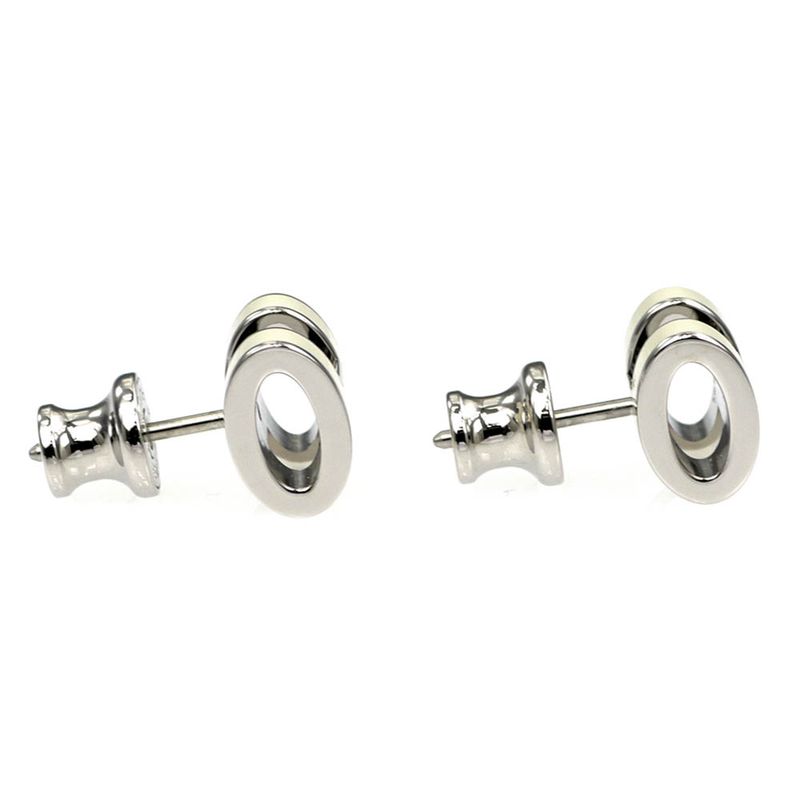 Hermes Earrings Pop Ash Pair Jonus Flepere White Silver Hardware — view 4