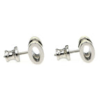 Hermes Earrings Pop Ash Pair Jonus Flepere White Silver Hardware — view 4