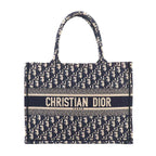 Dior Oblique Book Tote Canvas Navy