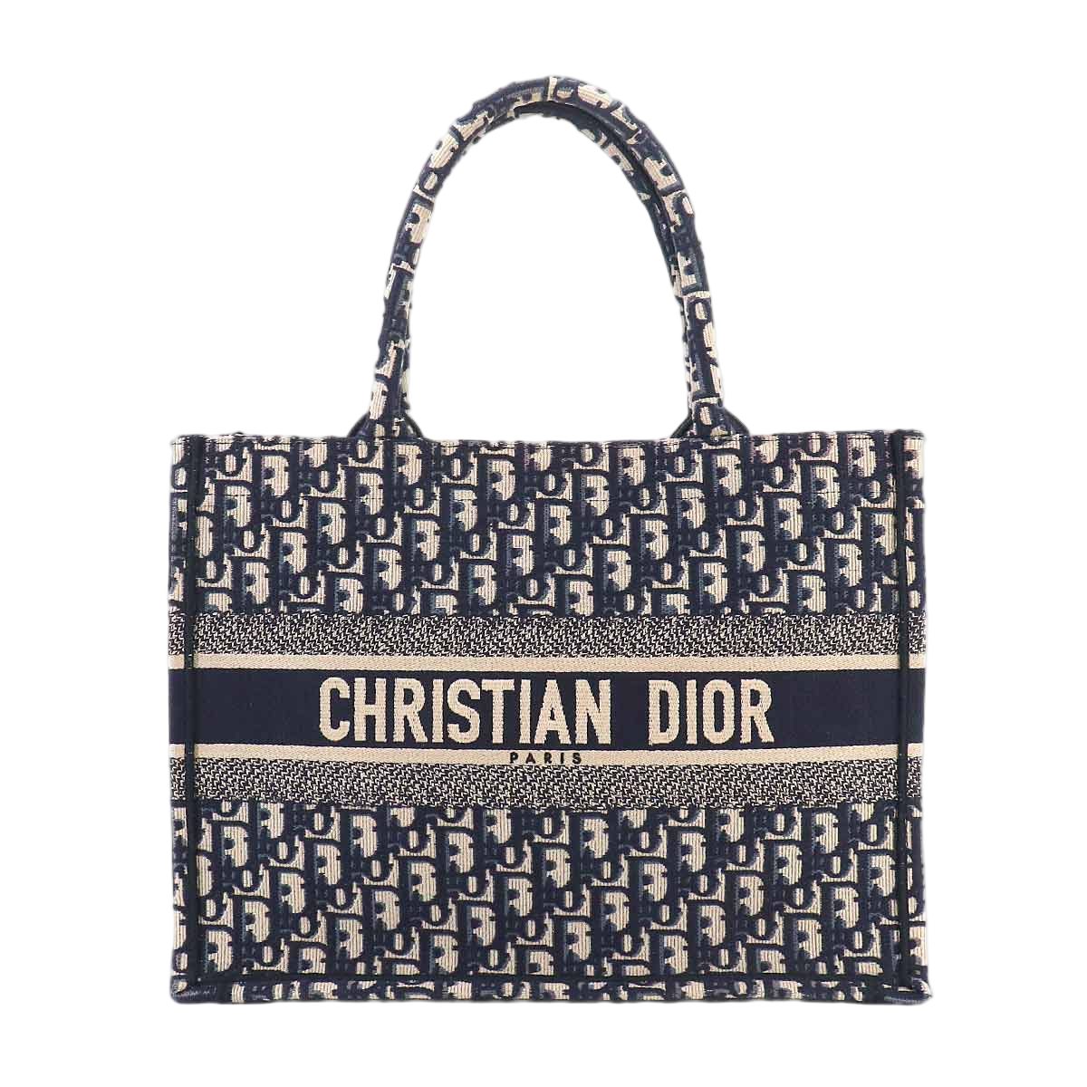 Dior Oblique Book Tote Canvas Navy