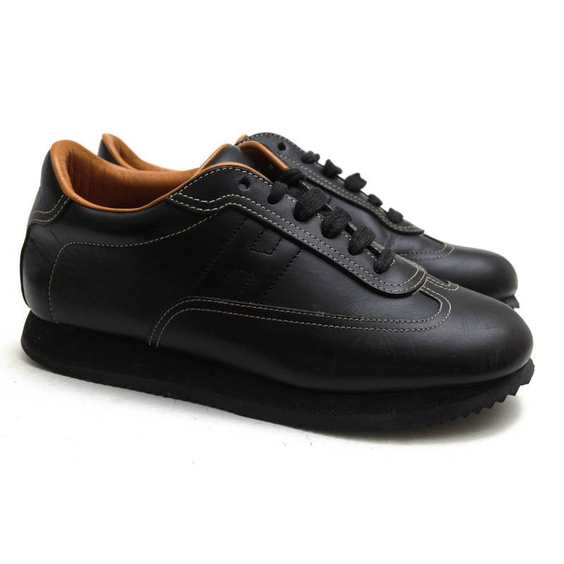 Hermes Shoes Sneakers Low Cut Women Leather Black Quick — view 2
