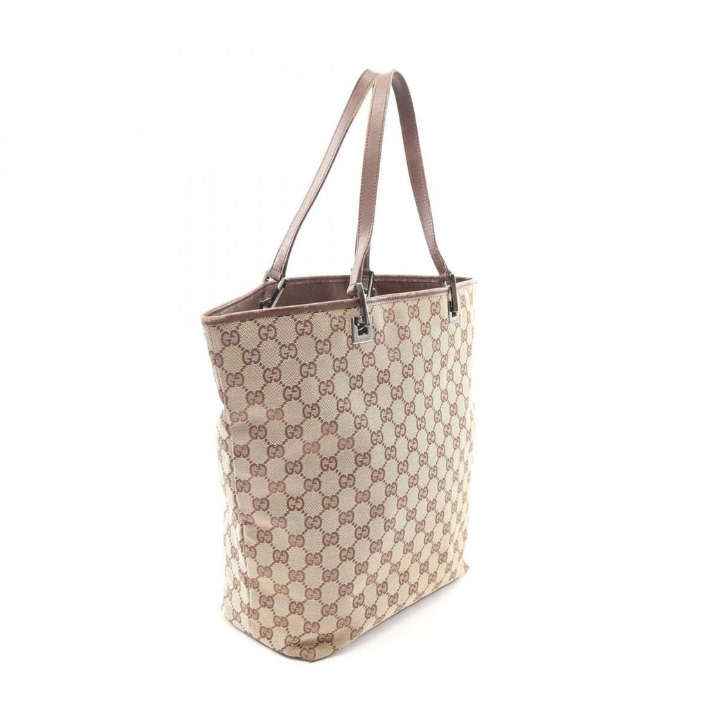 Gucci Tote GG Canvas Beige Dark Brown — view 2