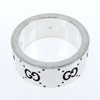 Gucci Adidas Collaboration Ring Engraving Wide Trefoil 17 AG 925 Jewelry — view 8