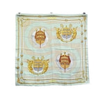 Hermes Scarf Carre 90 Multicolor 100% Silk Chateaux Darriere Decoration