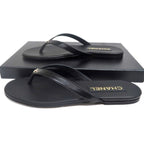 Chanel Sandals CC Mark Black 38 C Shoes Apparel — view 5