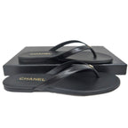 Chanel Sandals CC Mark Black 38 C Shoes Apparel — view 6