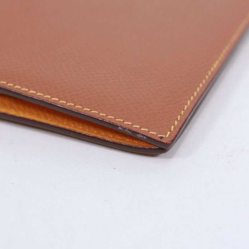 Hermes Agenda GM Leather Yellow And Brown Wallets Accessories Silver — view 4