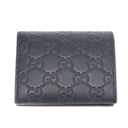 Gucci Striped Leather Compact Wallet Navy — view 2