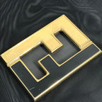 Fendi Handbag FF Logo Mesh Big Bag Nylon Black — view 7