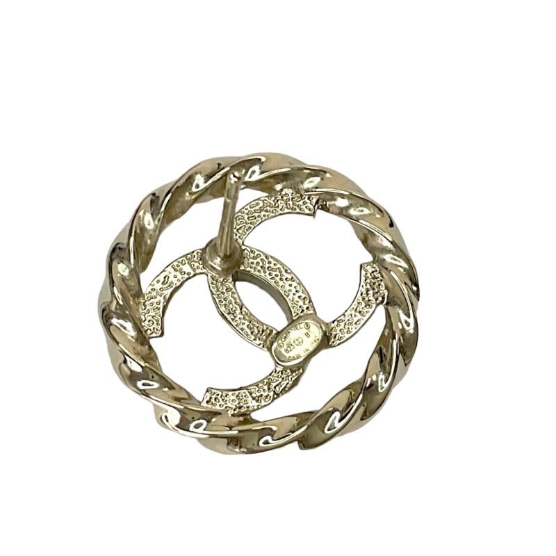 Chanel Gold Coco Mark Rhinestone Circle — view 6