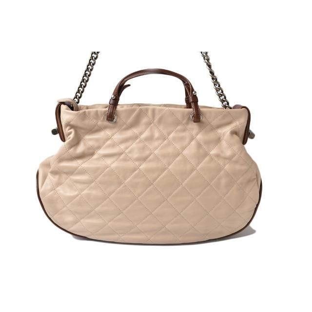 Chanel Tote Shoulder Bag 2-Way Beige Brown — view 2