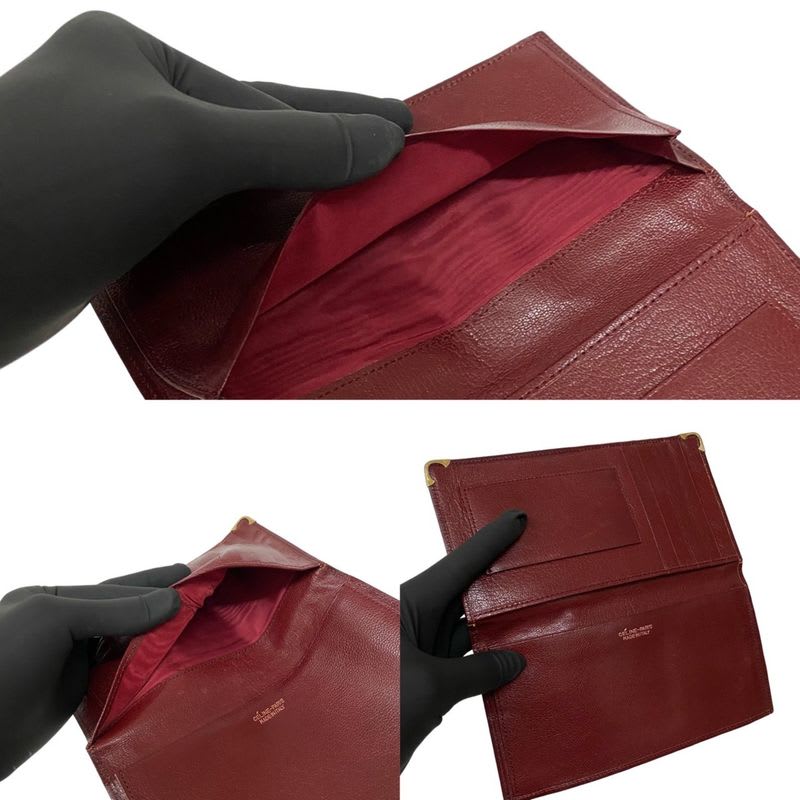 Celine Vintage Carriage Logo Leather Bifold Long Wallet — view 6