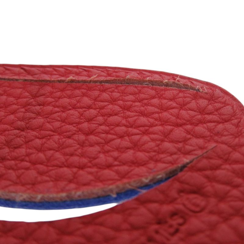 Hermes Petite Ache Ice Cream Leather Blue Red Key Holder 0070 — view 4