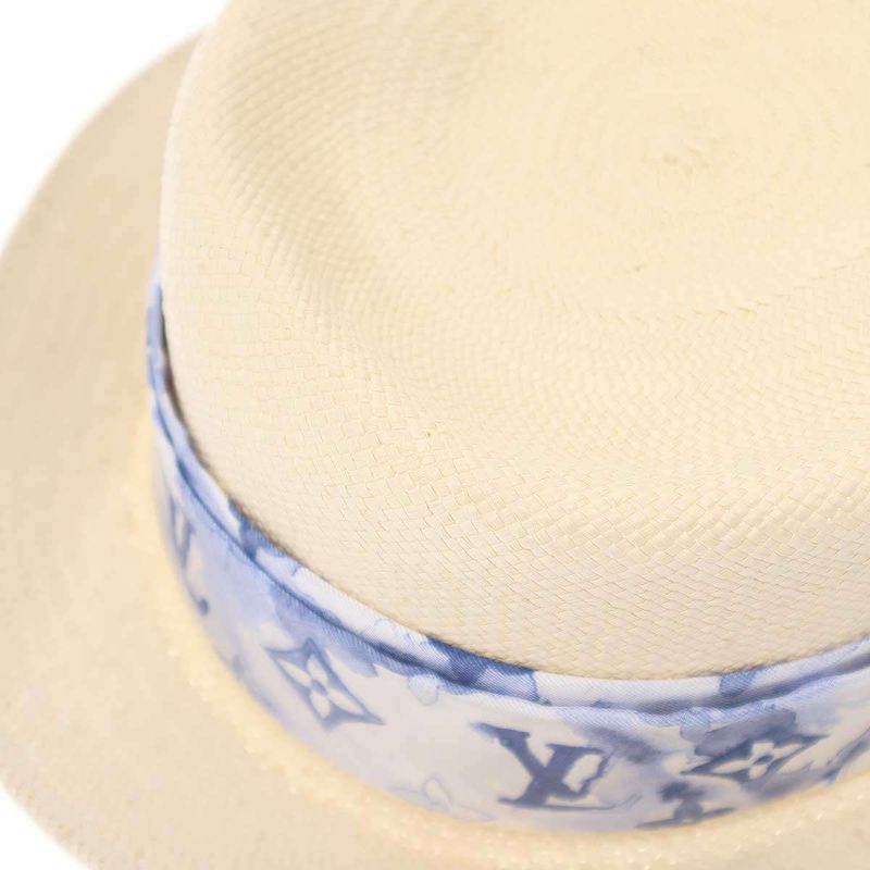 Louis Vuitton Monogram Watercolor Chapeau Summertime Straw Hat Ivory 58 — view 6