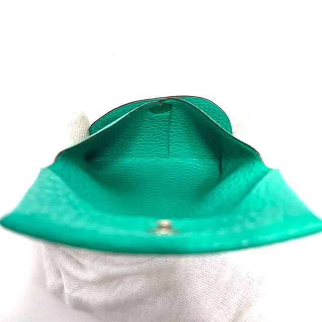 Hermes Coin Case Bastia Green Mint Purse Leather — view 9