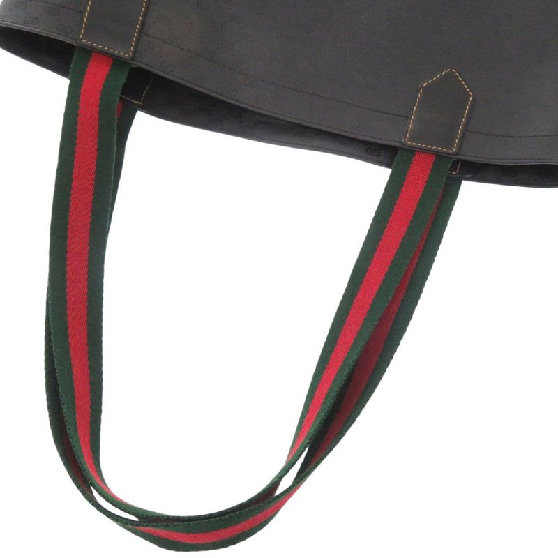 Gucci Vintage Sherry Line Micro GG 002-63-0048 Black Tote Bag 0769 — view 4