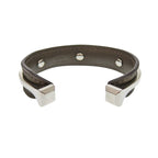 Hermes Bangle Vorsoft Metal Brown Silver Bracelet 1189 — view 6