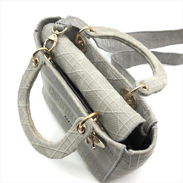 Dior Lady Delight Cannage 2-Way Bag Gray — view 7