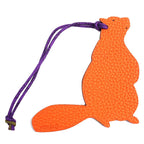 Hermes Petite Ash Beaver Epson Togo Bag Charm Pink Orange With Box Large — view 3