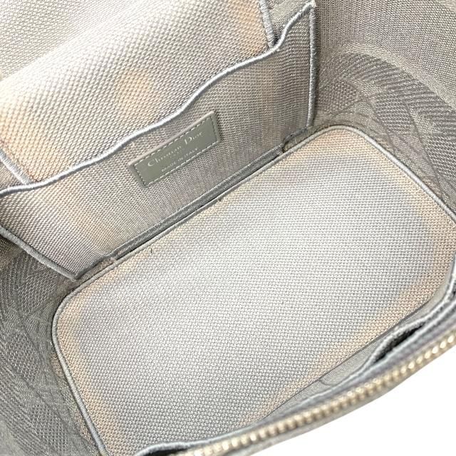 Christian Dior Cannage Vanity Handbag Logo Canvas Gray — view 5