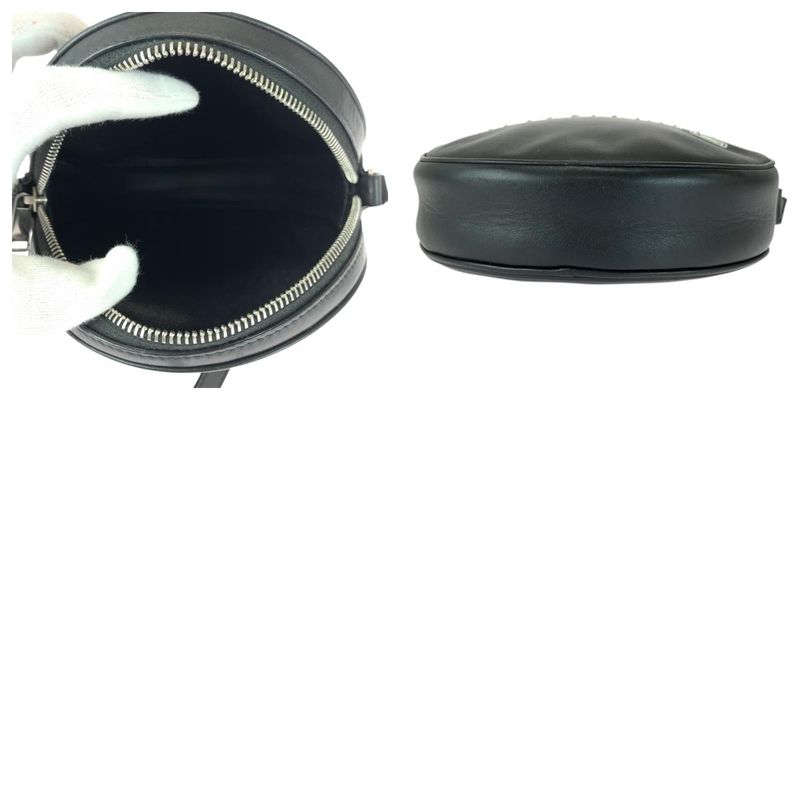 Celine Dancing Kid Logo Studded Black White Silver Hardware Leather Ddj38 — view 9