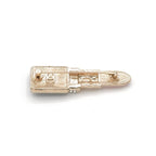 Chanel Brooch Corsage Gold Black Pink Rhinestone Lip Motif — view 4