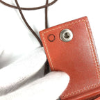 Hermes Necklace Photo Case Pendant Leather Pink — view 9
