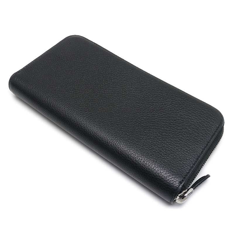 Prada Zip Around Long Wallet Black Leather — view 2