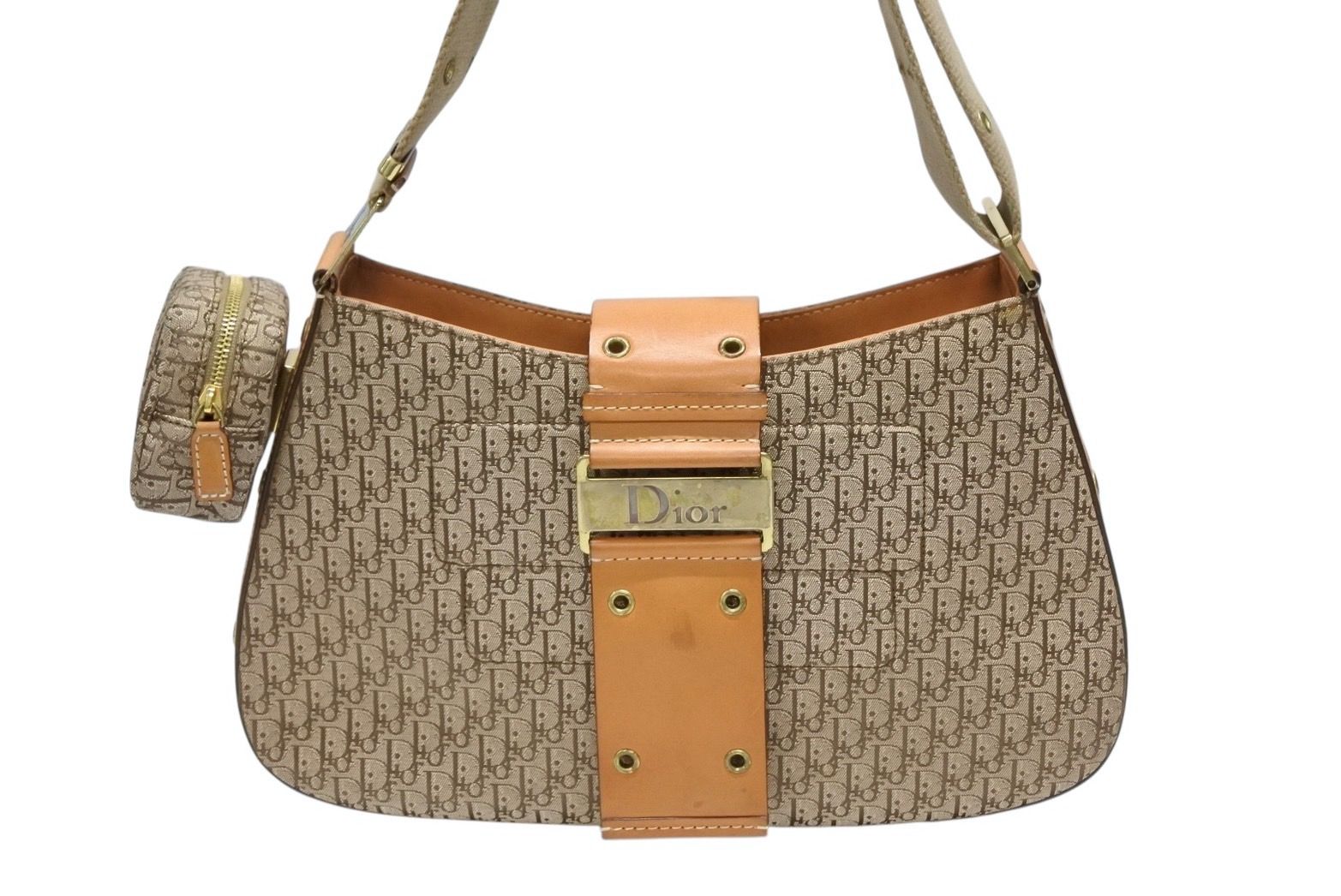 Dior Bag Street Chic Trotter Line Beige Brown Gold — view 2