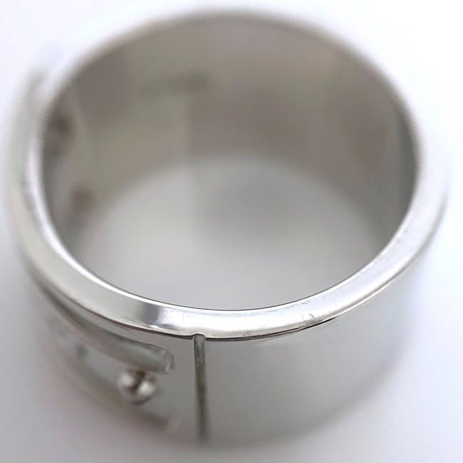 Gucci Logo Ring Silver Size 19 — view 9