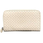 Bottega Veneta Long Wallet Intrecciato Leather White — view 2