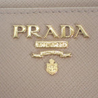 Prada L Shaped Zipper Coin Purse 1 Ml025 Case Saffiano Cypria Pink Beige — view 6