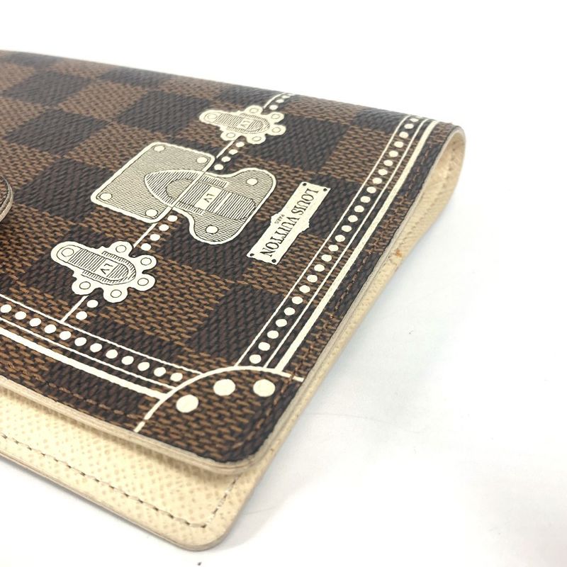 Louis Vuitton Notebook Cover Agenda PM Trunk Pattern Damier Canvas Ebene Brown — view 7