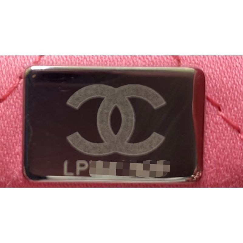 Chanel 22 Mini Shoulder Bag As3980 Shiny Calfskin Logo Chain Pink — view 9