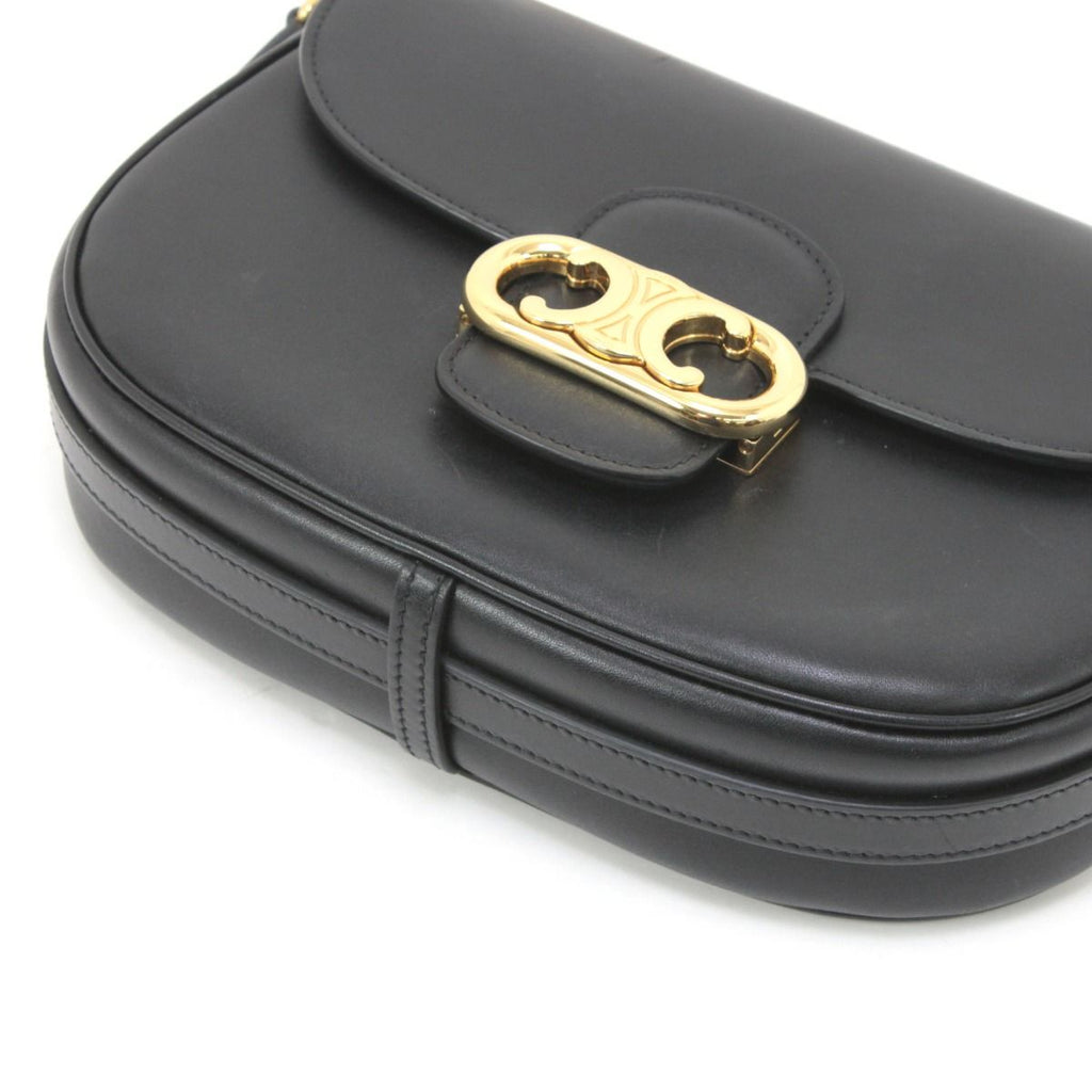 Celine Triomphe Chain Shoulder Bag Black — view 5