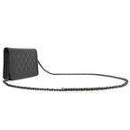 Chanel Chain Wallet Boy Caviar Leather Black Hardware — view 2